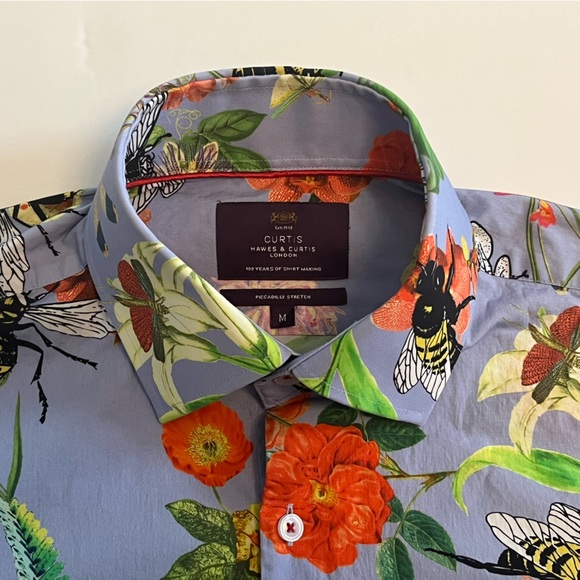 Hawes & Curtis London Men’s Dress Shirt Piccadilly Stretch Size Medium - Picture 10 of 13